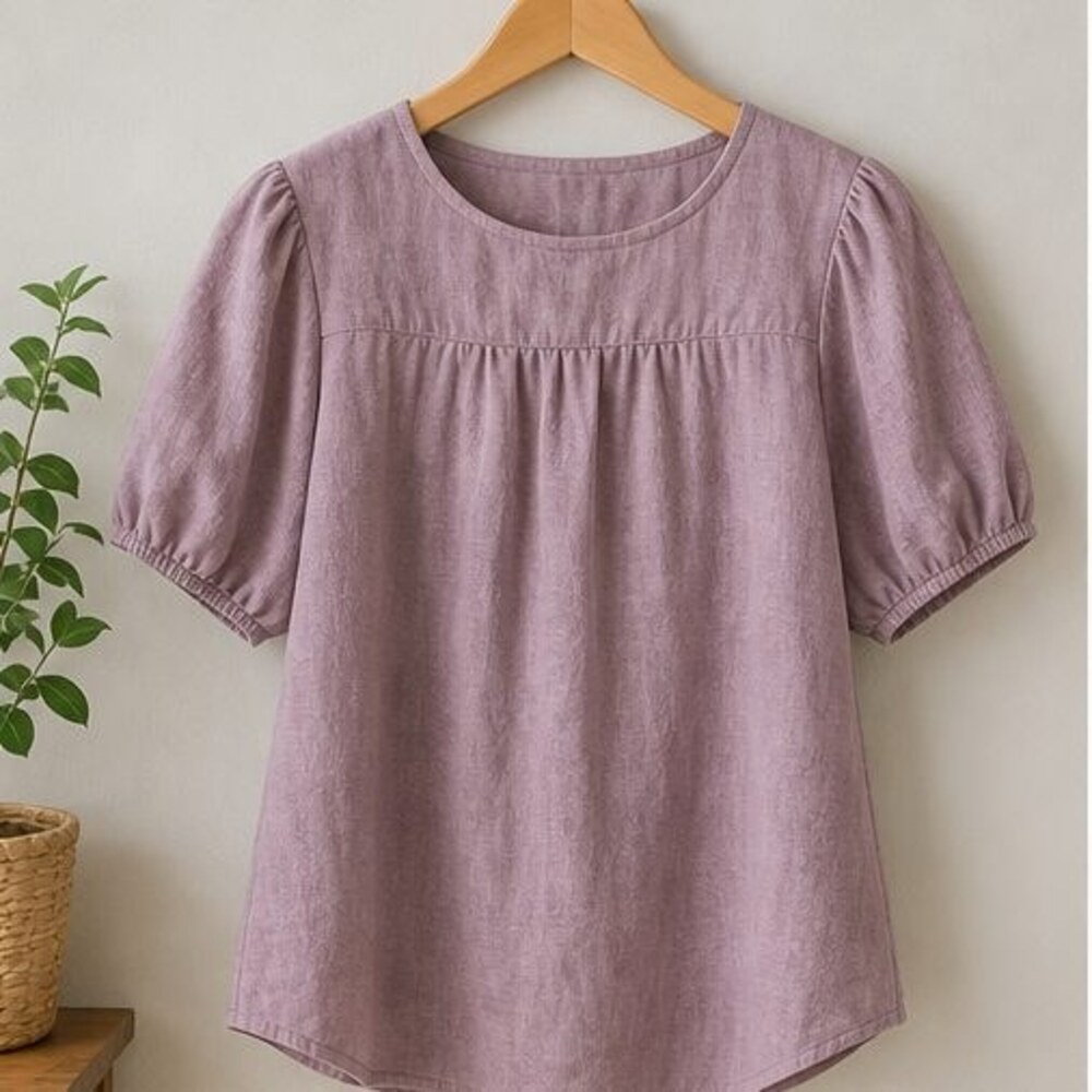 Mauve Puff Sleeve Top